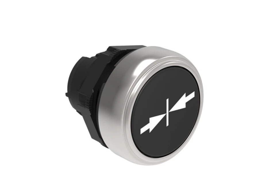Napęd przycisku 22mm czarny z samopowrotem bez adaptera symbol ‑II (‑ LPCB1512 - obrazek 3