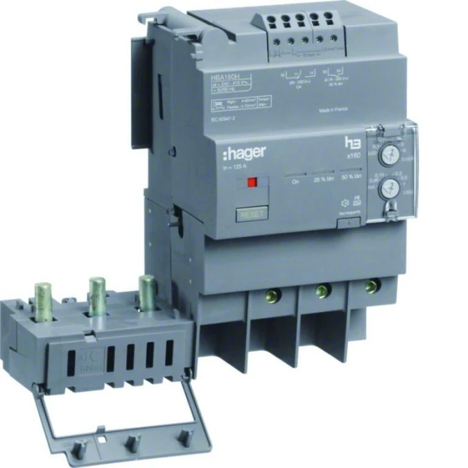 MCCB Blok różnicowo‑prądowy x160 3P 160A, regulowany HBA160H - obrazek 1