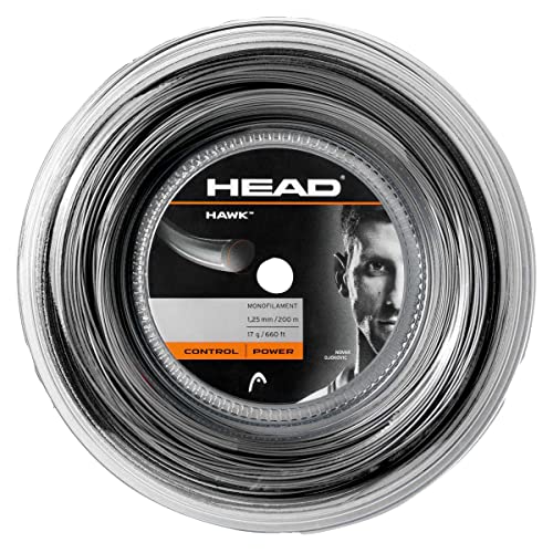 HEAD Hawk rolka 200 struna tenisowa dla dorosłych, uniseks, czarna, 16
