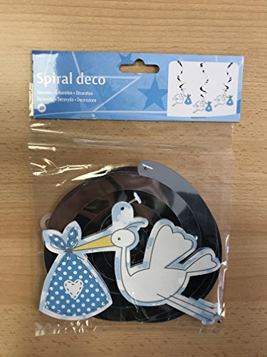 Świderki wiszące, It’s a Boy Baby Shower, niebiesko błękitne, 3 sztuki