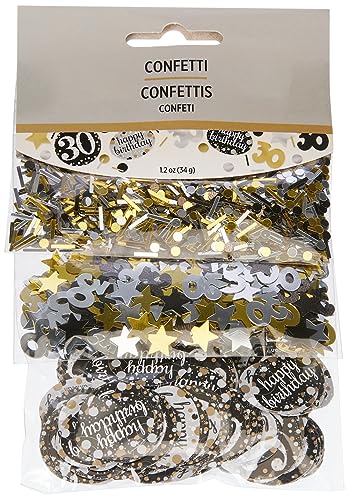 Adult Gold Celebration 30th 3 Pack Confetti