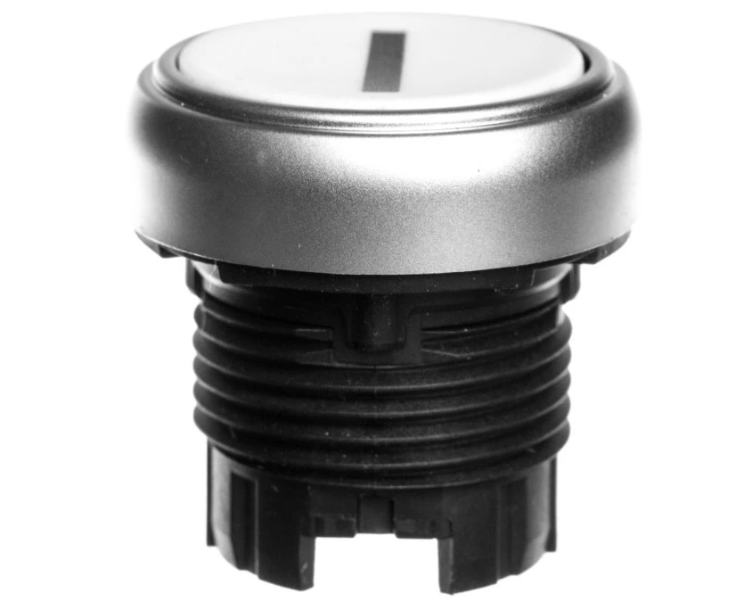 Napęd przycisku 22mm biały z samopowrotem bez adaptera symbol /I/ LPCB1118 - obrazek 2