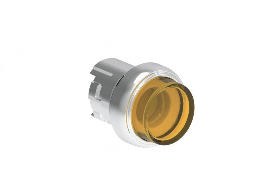 Metalowy przycisk podświetlany fi22mm dwustanowy wystający Żółty LPSQL205 - obrazek 1