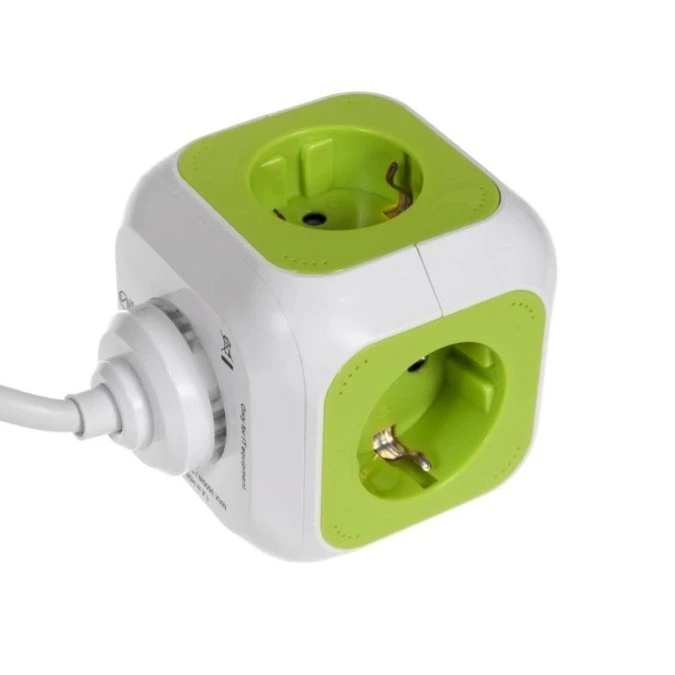 MagicCube poczwórne gniazdko prądowe, 2 wejścia usb 1,4m GreenBlue GB118G wersja niemiecka GB118 - obrazek 3