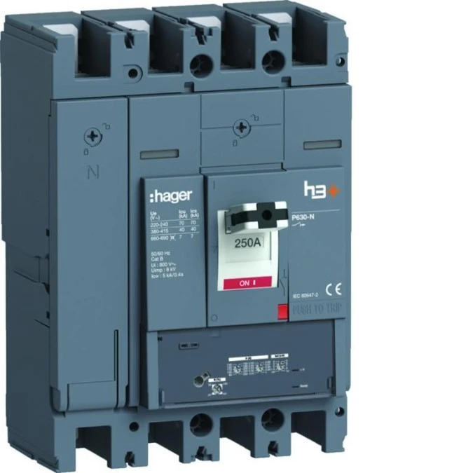 MCCB Wyłącznik mocy h3+ P630 LSnI 4x250A 40kA HNW251GR - obrazek 1