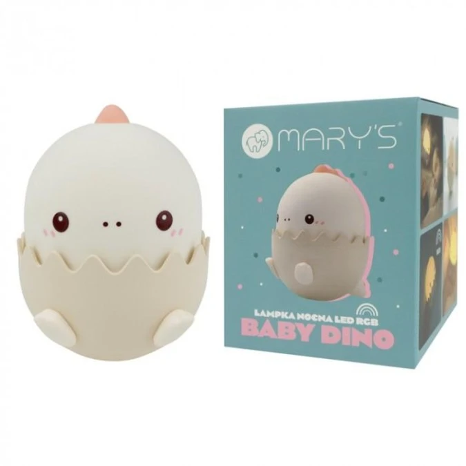 MARYS lampka nocna LED Baby dino RGB różowy MW20793 - obrazek 3