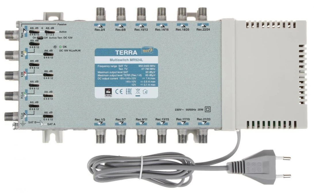 Multiswitch MR‑924L 9 wejść / 24 wyjścia TERRA - obrazek 1