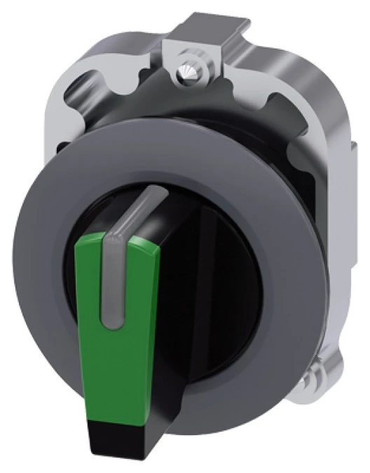 Napęd przełącznika 3 położeniowy I‑O‑II 30mm zielony podświetlany bez samopowrotu metal mat IP69k Sirius ACT 3SU1062‑2DL40‑0AA0 - obrazek 3