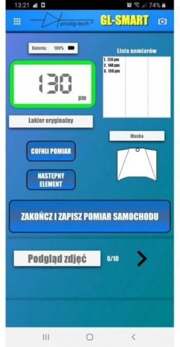 MIERNIK GRUBOŚCI LAKIERU GL‑SMART‑XL - obrazek 2