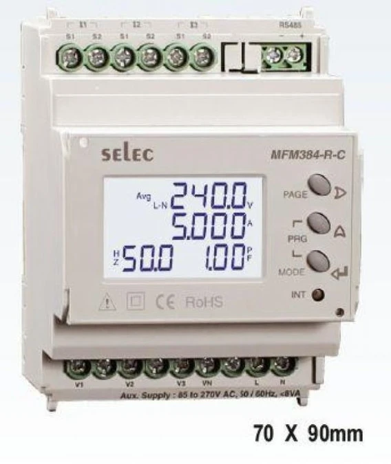 Miernik parametrów sieci MFM384‑R‑C komunikaja Modbus RS485 - obrazek 1