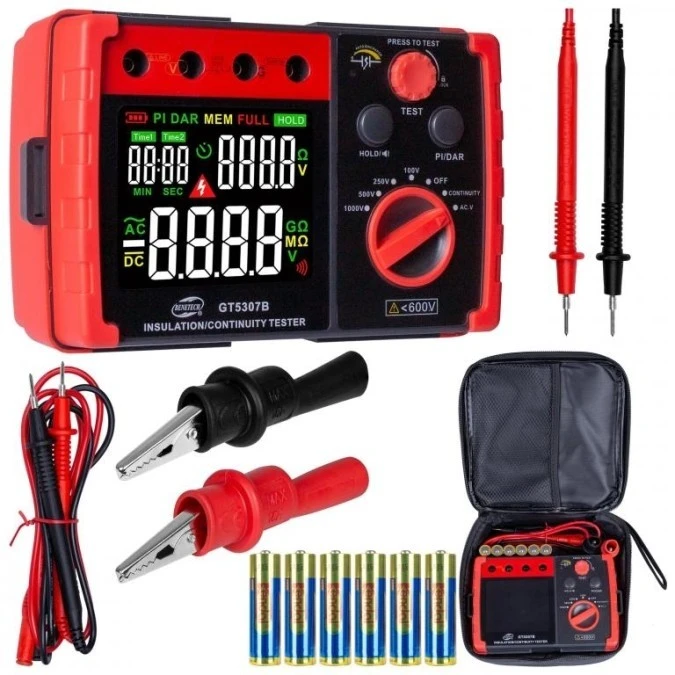Miernik do pomiaru rezystancji izolacji tester cyfrowy LCD do instalacji elektrycznych GT5307B BENETECH - obrazek 1