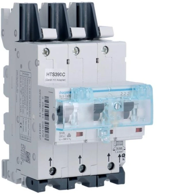 MCB SLS Wyłącznik nadprądowy selektywny 3P, Cs, 100 A, szyny Cu 40‑12x5/10mm HTS390C - obrazek 1
