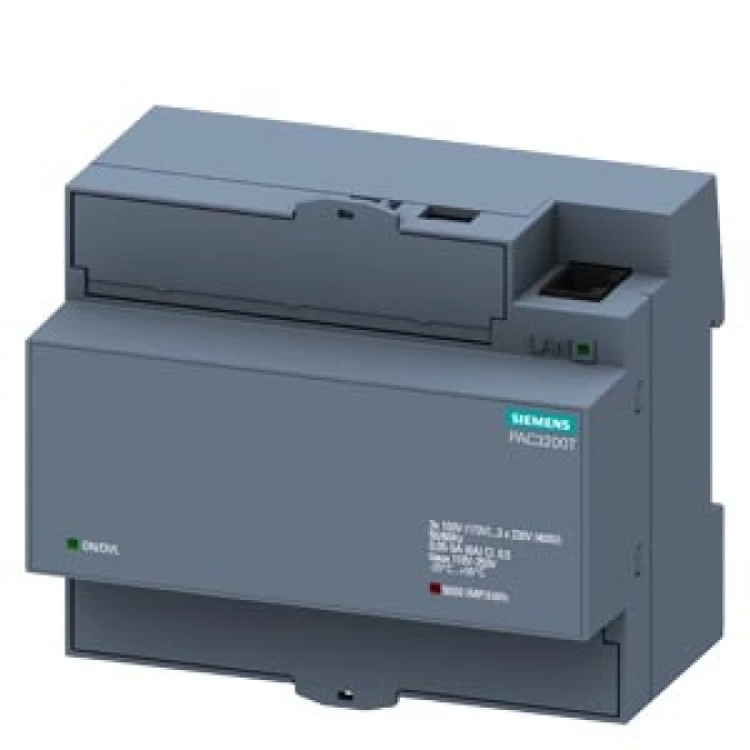 Miernik parametrów sieci PAC3200T x/1A x/5A licznik energii kl.0,5 MODBUS TCP/IP RJ45 Webserwer 1DI 1DO DIN 7KM3200‑0CA01‑1AA0
