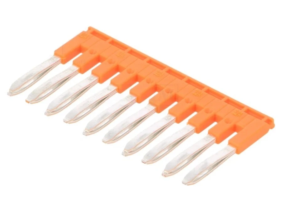 Mostek grzebieniowy SNK drogi 10 pomarańczowy Szerokość 5,2mm 600V Ht 49,8mm 1SNK905310R0000 (JB5‑10) - obrazek 1