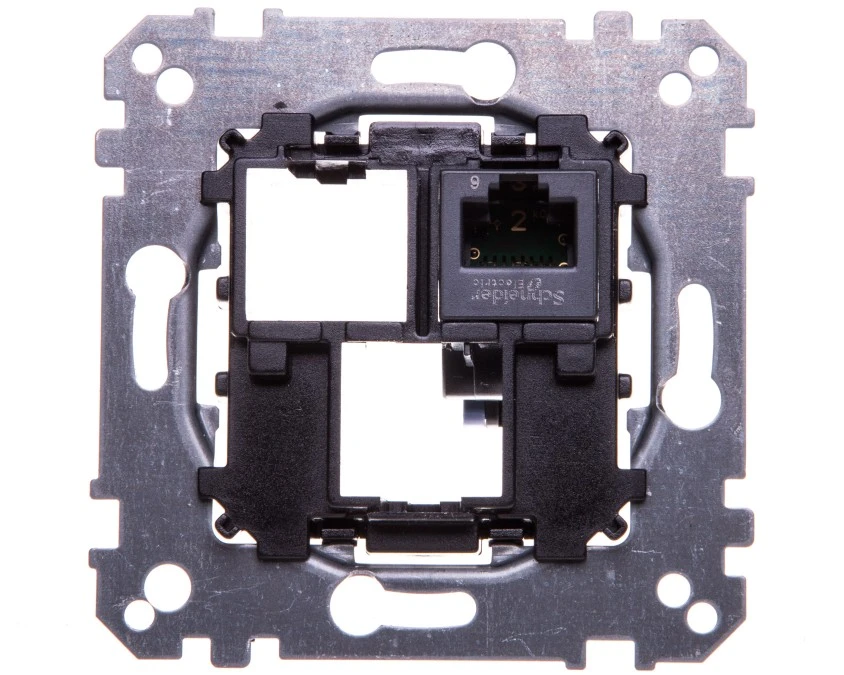 Mechanizm gniazda teleinformatycznego komputerowe 1xRJ45 kat 6 utp Merten MTN4576‑0001 - obrazek 1