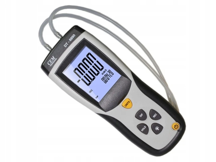 Manometr różnicowy miernik ciśnienia ‑ różnicy ciśnień z interfejsem USB DT‑8890 - obrazek 1