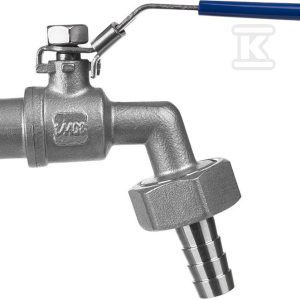 Zawór Kulowy ze stali nierdzewnej, czerpalny 1-elementowy, z przyłączem do węża, pełen przepływ, blokada 1/2” 609-012 Zawór Kulowy ze stali nierdzewnej, czerpalny 1-elementowy, z przyłączem do węża, pełen przepływ, blokada 1/2” 609-012