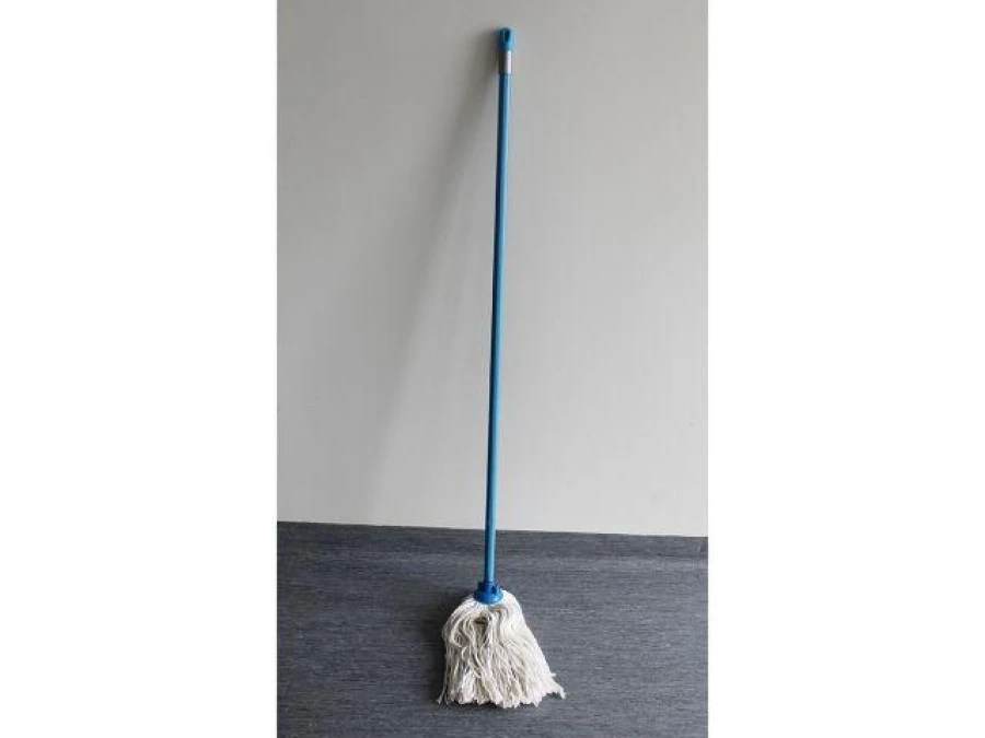 MERIDA zestaw do mycia podłóg: wiadro z wyciskarką 14 l HAA903 + mop sznurkowy bawełniany 300 g SKP450 + kij 120 cm HFK450 - obrazek 2