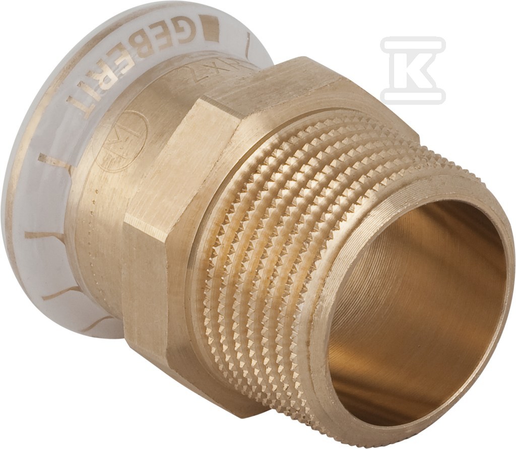 Złączka Geberit Mapress Kupfer przejściowa z gwintem zewnętrznym d15-R3/8 61702 - obrazek 1