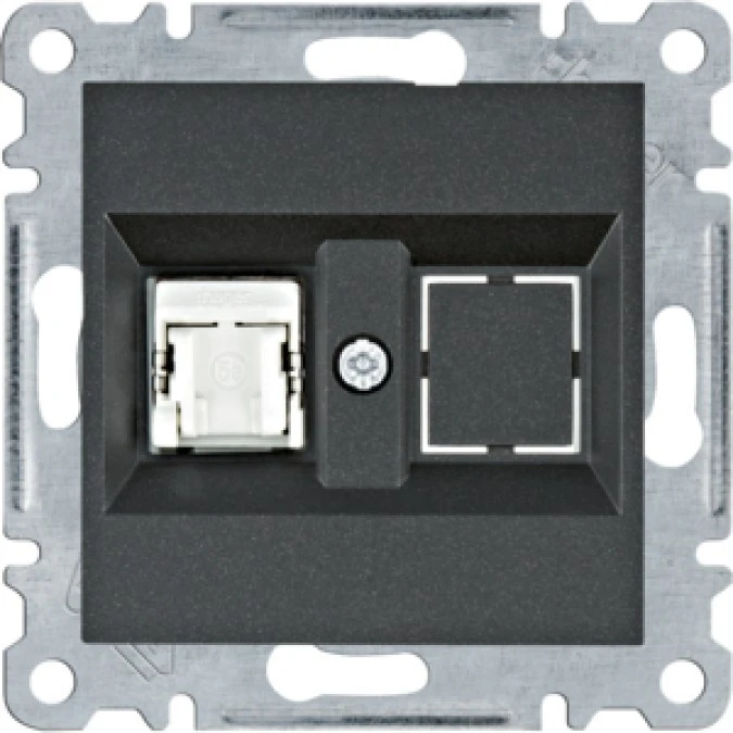 Lumina Gniazdo komputerowe pojedyczne RJ45 kat.5e FTP czarne WL2133