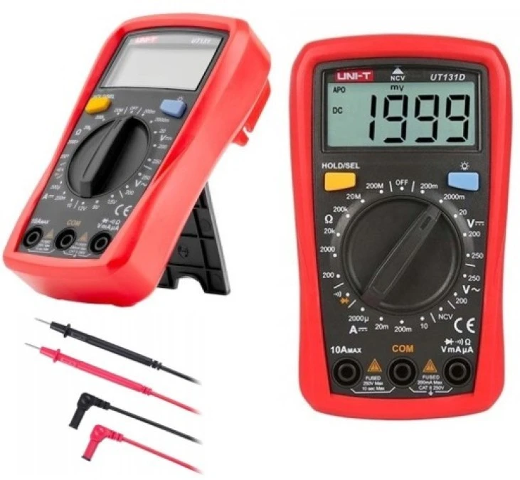 Multimetr cyfrowy uniwersalny 250V AC/DC 10A DC test ciągłości test diod NCV UT‑131D 20381 - obrazek 1