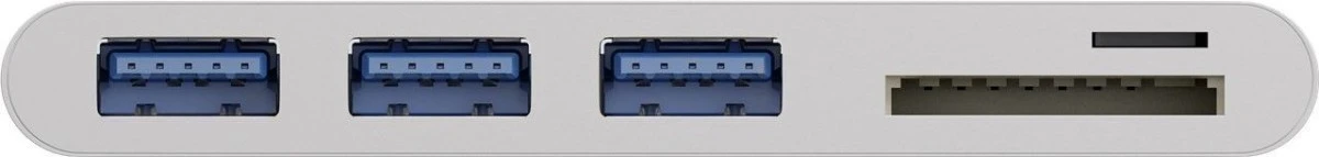Multi adapter USB‑C ‑ 3x USB‑A 3.0 + microSD + SD 62097 - obrazek 2