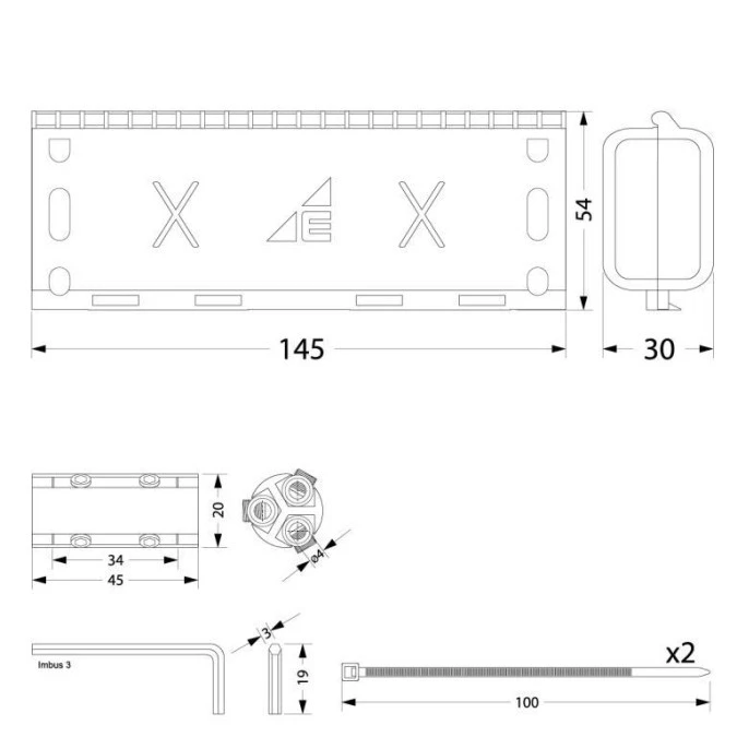 Mufa z żelem MZGEL145 145x54x30mm GELEBOX IPX8 0.6/1kV + złącze kablowe 3x1.5‑6mm² - obrazek 3