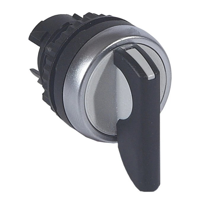 Napęd przełącznika obrotowego 22mm 3‑pozycyjny czarny powrotny IP66 023943 - obrazek 1
