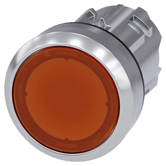 Napęd przycisku 22mm bursztynowy z podświetleniem z samopowrotem metalowy IP69k Sirius ACT 3SU1051‑0AB00‑0AA0 - obrazek 3
