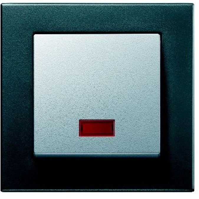 Merten System M Klawisz pojedynczy z okienkiem aluminiowy MTN433860 - obrazek 2