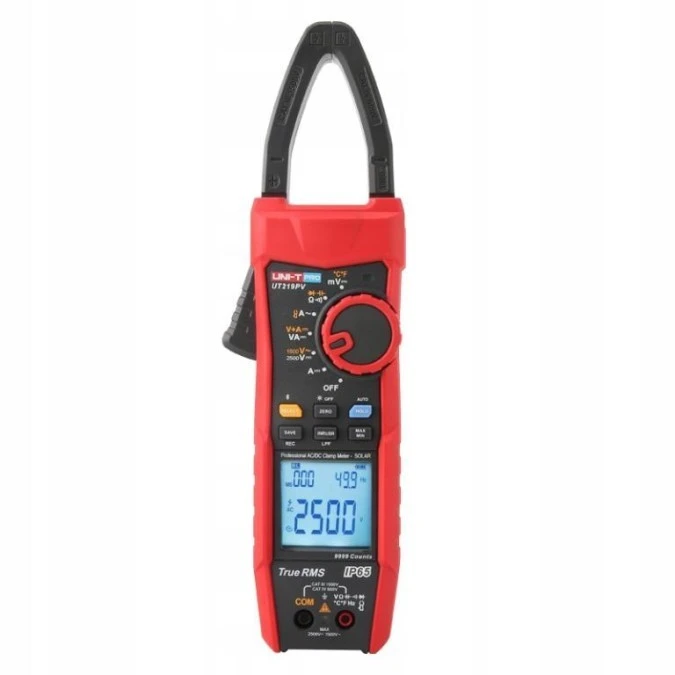 Miernik cęgowy Uni‑T PRO do instalacji fotowoltaicznych AC/DC 2500VDC 1000A True Rms UT‑219PV - obrazek 1