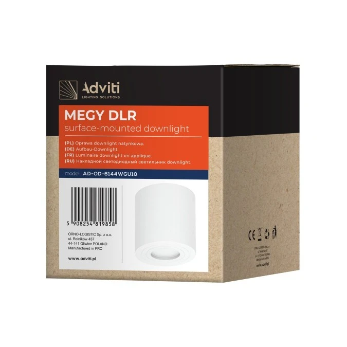 MEGY DLR GU10 downlight max 50W, IP54, okrągły, biały, aluminium,AD‑OD‑6144WGU10 - obrazek 2