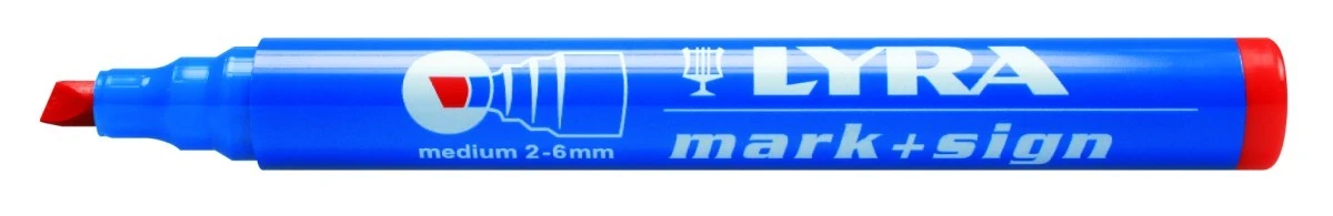 Marker Permanentny 2‑6mm wodoodporny Lyra ścięty czerwony / L4010017 - obrazek 1