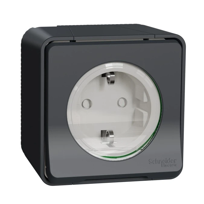 Mureva Styl Gniazdo 2P+PE schuko antracytowe MUR36034 - obrazek 2