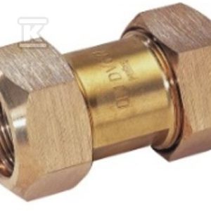 Mosiężna złączka zaciskowa z pierścieniem zaciskowym z obu stron MO 18 mm 04.310.02.18 Mosiężna złączka zaciskowa z pierścieniem zaciskowym z obu stron MO 18 mm 04.310.02.18