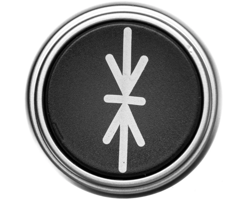 Napęd przycisku 22mm czarny z samopowrotem bez adaptera symbol ‑II (‑ LPCB1512 - obrazek 1