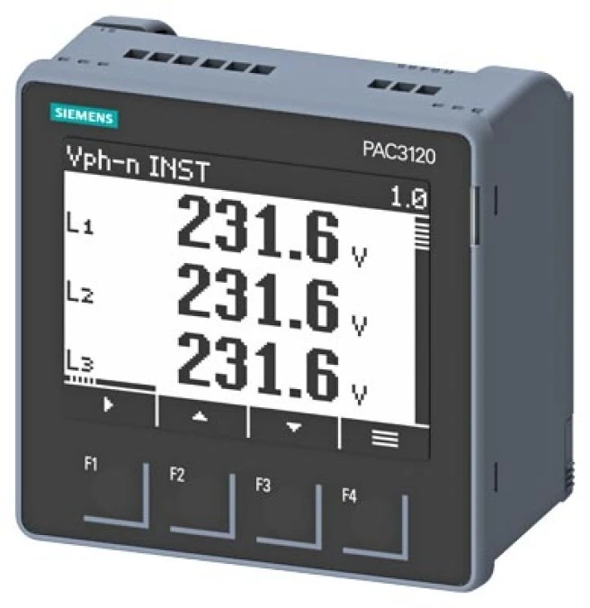 Miernik parametrów sieci PAC3120 x/1A x/5A licznik energii kl.0,5 MODBUS RTU RS485 2DI 2DO 100‑250VAC/DC 7KM3120‑0BA01‑1DA0 - obrazek 2