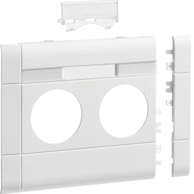 Maskownica z polem opisowym 2‑krotna ABS bezhalogenowe (HFR) biała 120MM GB120219010 - obrazek 1