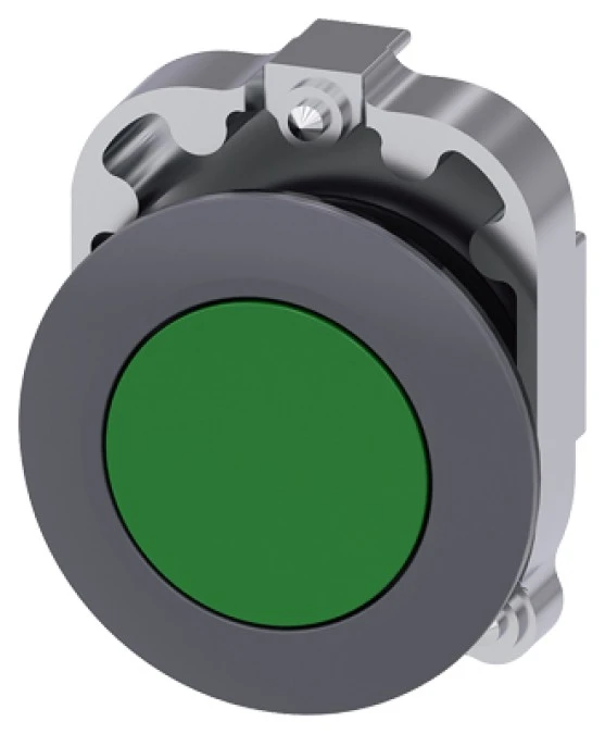Napęd przycisku 30mm zielony bez samopowrotu metalowy matowy IP69k Sirius ACT 3SU1060‑0JA40‑0AA0 - obrazek 3