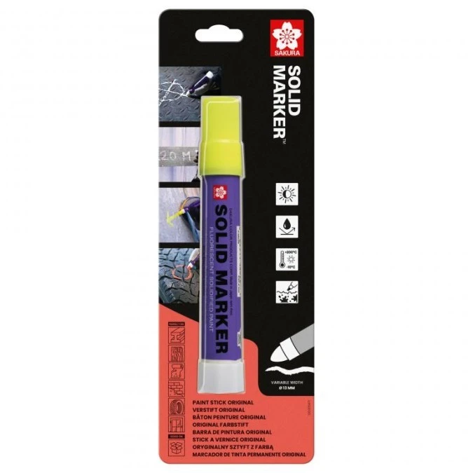 Marker Solid neonowy żółty, Sakura SKBLXSC1B - obrazek 1