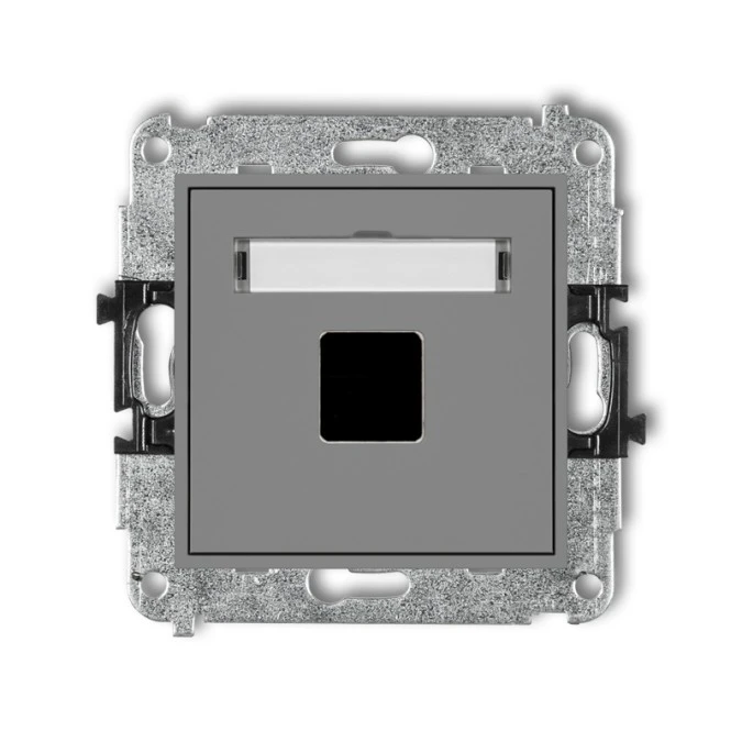 Mechanizm gniazda multimedialnego pojednczego bez modułu (standard Keystone) 27MGM‑1P - obrazek 1
