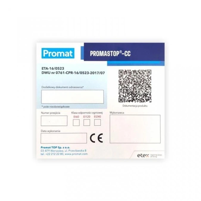 Masa ogniochronna PROMASTOP‑CC Coating EI120 12,5 kg - obrazek 2