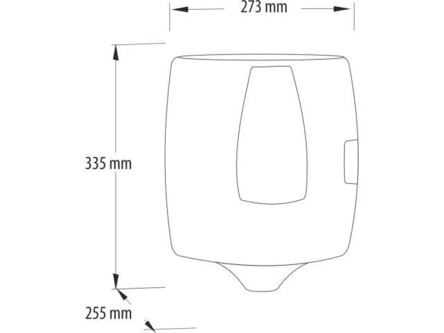 Merida Pojemnik na ręczniki w rolach MERIDA ONE CENTER PULL, biały ABS CEB701 - obrazek 3