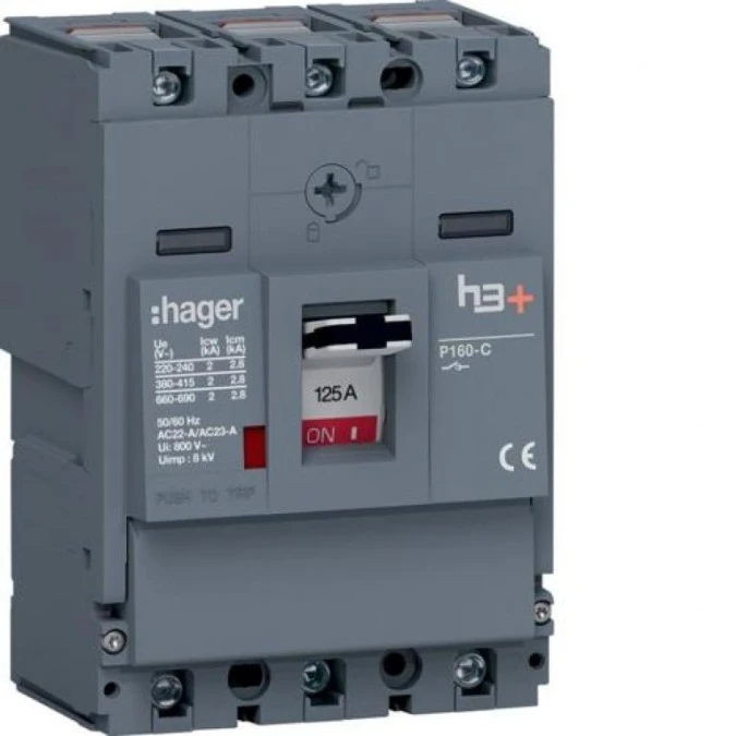 MCCB Rozłącznik mocy h3+ P160 3P 125A HCS125AC - obrazek 1