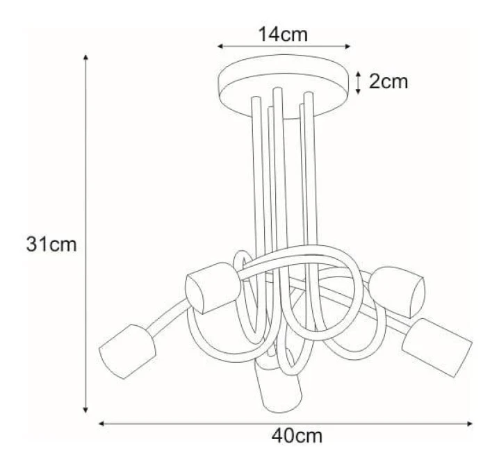 Metalowy żyrandol do nowoczesnego salonu biały z serii DEZE K‑3611 Kaja Lighting - obrazek 3