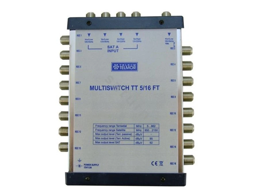 Multiswitch Telmor‑Telmor TT 5/16 FT końcowy z zasilaczem - obrazek 1
