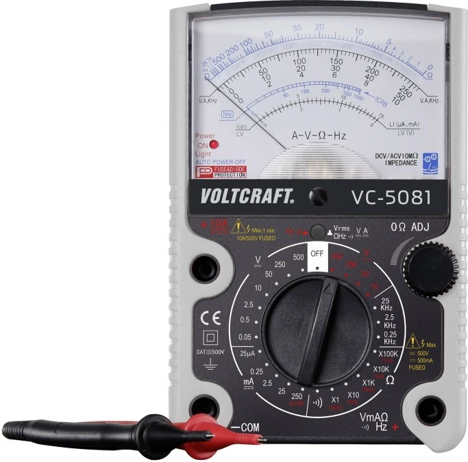 Multimetr analogowy VOLTCRAFT VC‑5081, CAT III 500 V 1544030