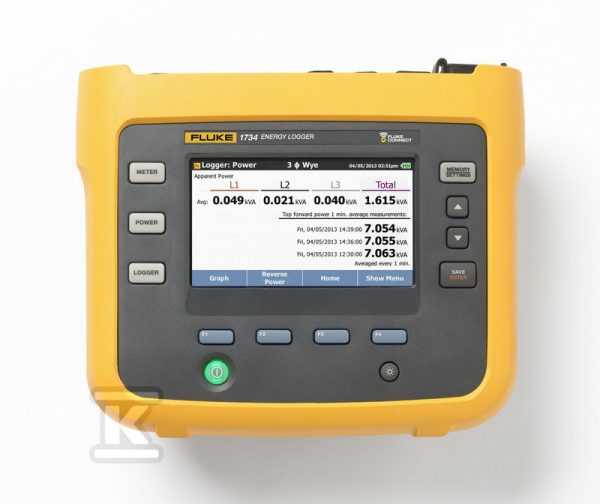 Rejestrator energii Fluke 1734, z systemem Fluke Connect, wersja UE/US (z sondami prądowymi) 4706594