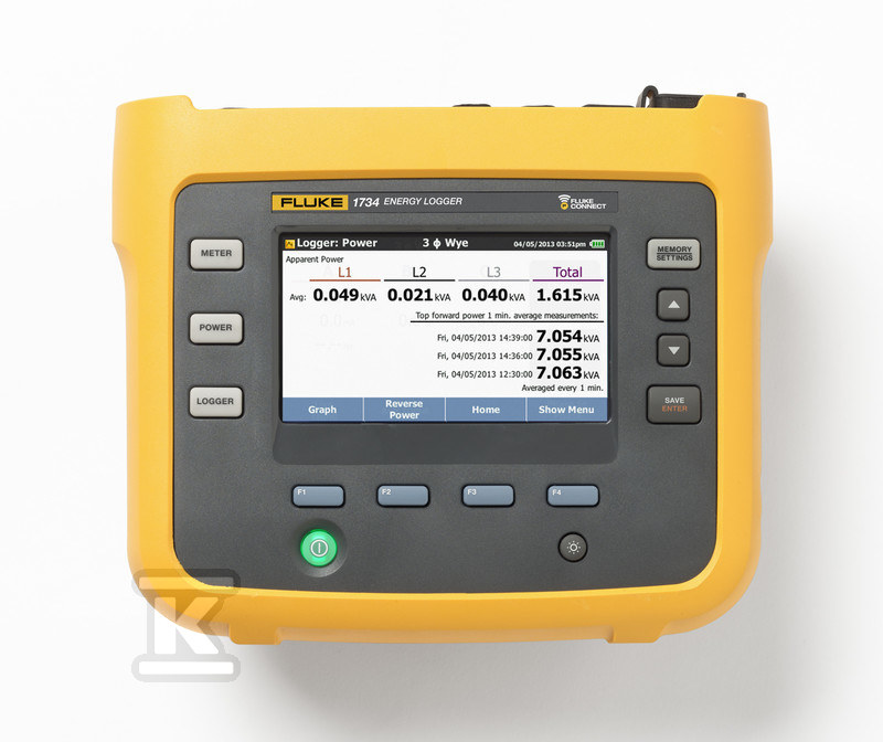 Rejestrator energii Fluke 1734, z systemem Fluke Connect, wersja UE/US (z sondami prądowymi) 4706594 - obrazek 1
