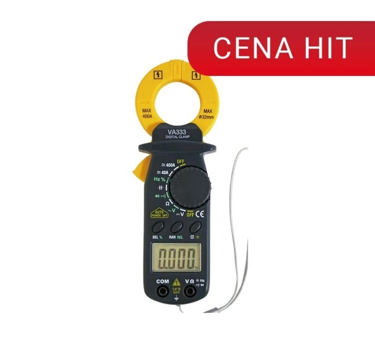 Miernik cęgowy do śrdnicy żyły 32mm 400A 600V AC/DC VA333 - obrazek 3